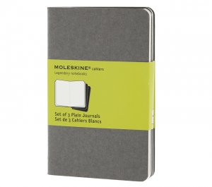 Блокнот Moleskine Pocket Plain Cahier Journal, 3шт. серый