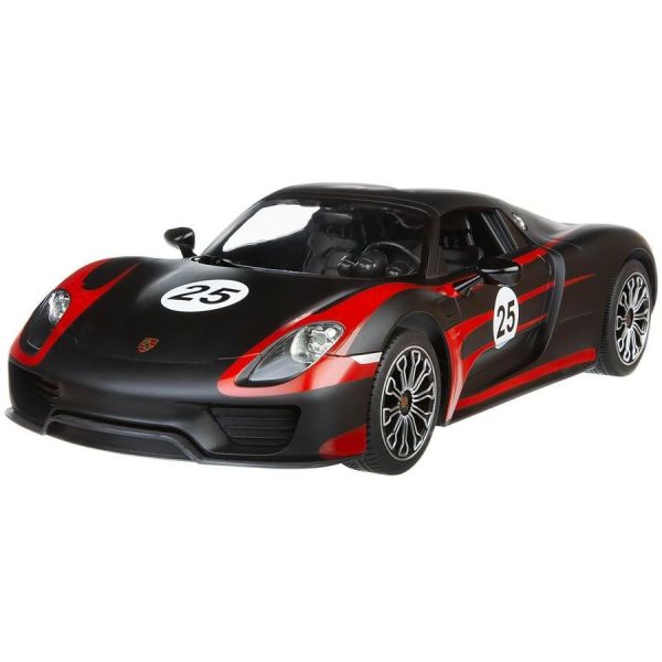 Машинка на радиоуправлении Rastar 70710 РORSCHE 918 Spyder черный матовый